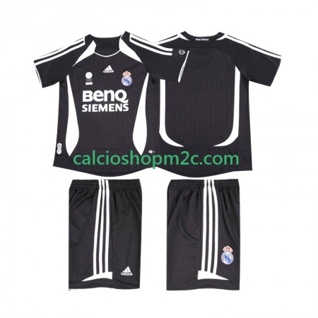 Real Madrid 2006 2007 Retro Bambino Maglia Trasferta Manica Corta